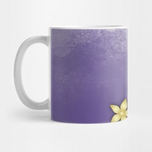 Gold flowers on ultraviolet texture Mug